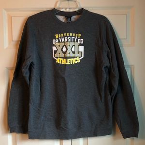 Joe Boxer Gray Yellow Crewneck Northwest Athletics